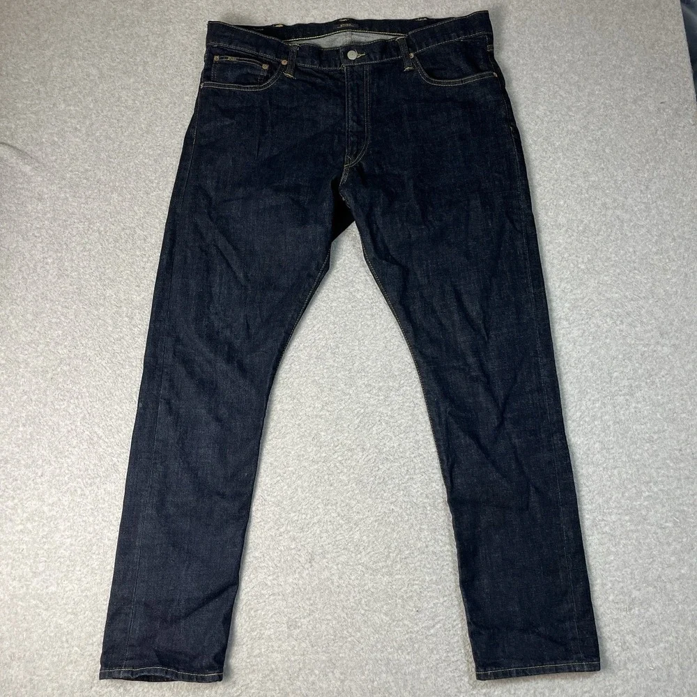 Polo Ralph Lauren Jeans Mens 38x32 Blue Sullivan Slim Dark Denim Indigo Logo